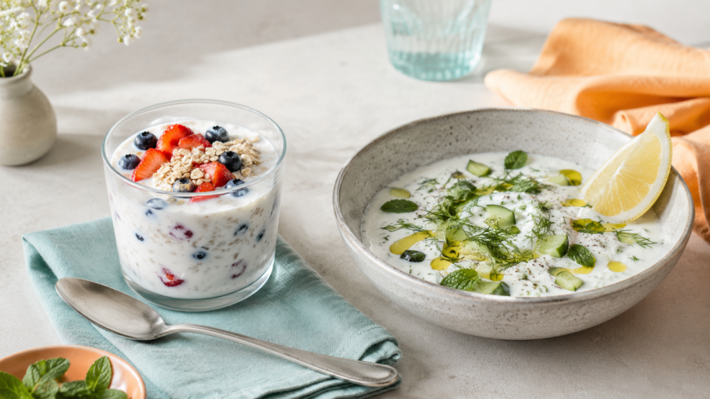 Sommerliche Kefir-Ideen süß und herzhaft für Darmgesundheit, Alltag und bewusste Ernährung im Sommer